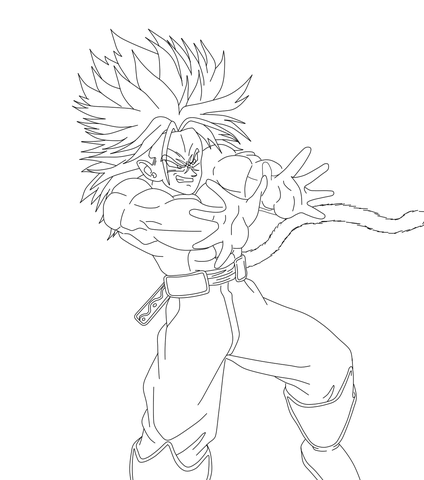 Saiyan Axess Coloring Page